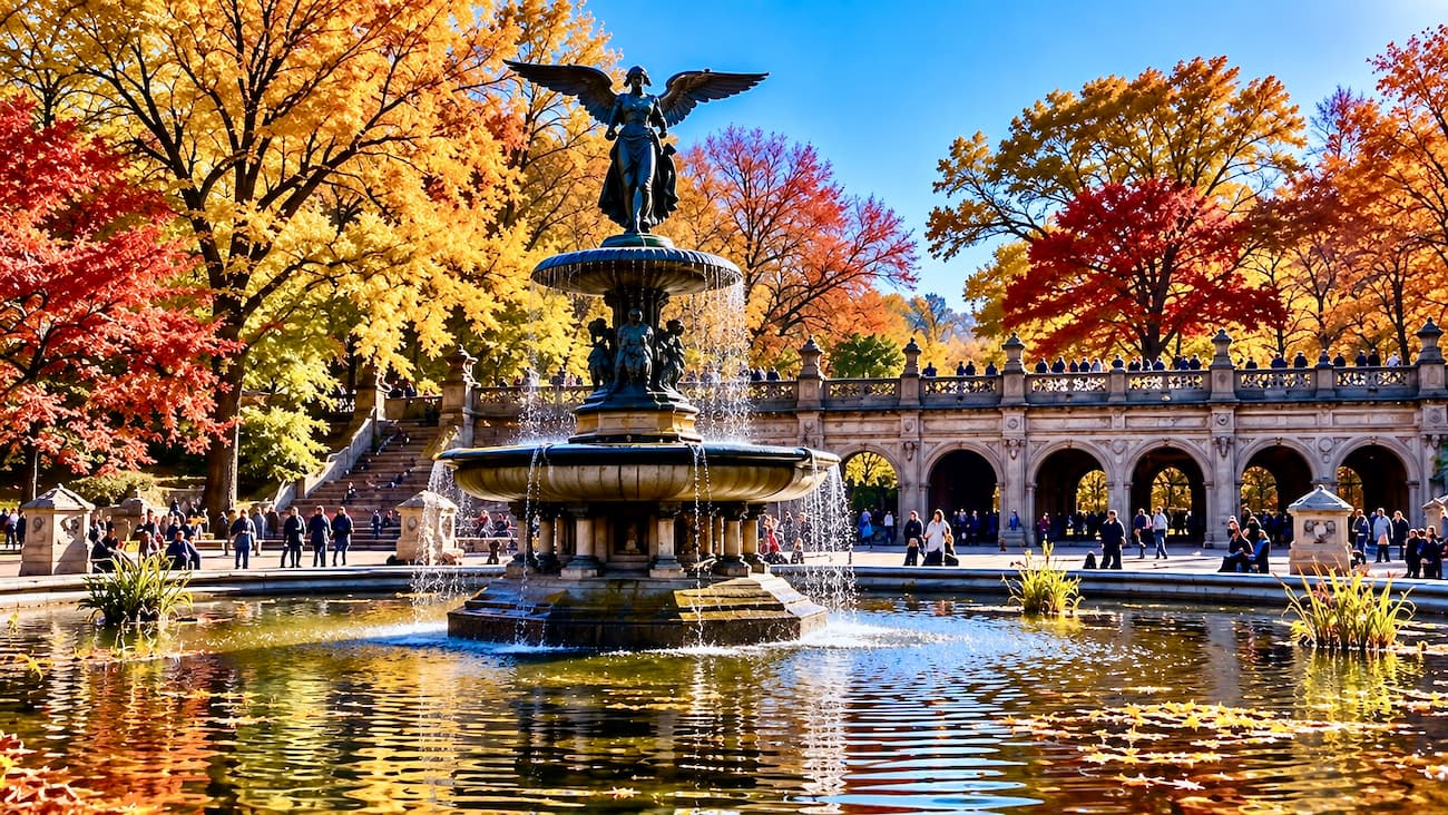 Bethesda Fountain in Central Park.